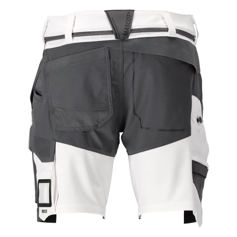 Shorts, Stretch, geringes Gewicht Shorts, weiss/Anthrazitgrau