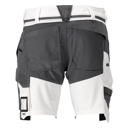 Shorts, Stretch, geringes Gewicht Shorts, weiss/Anthrazitgrau