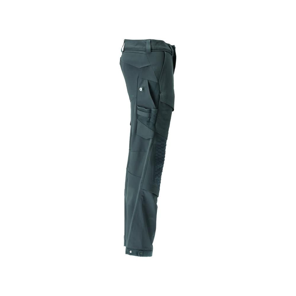 Trousers, knee pockets, durable, stretch trousers, forest green