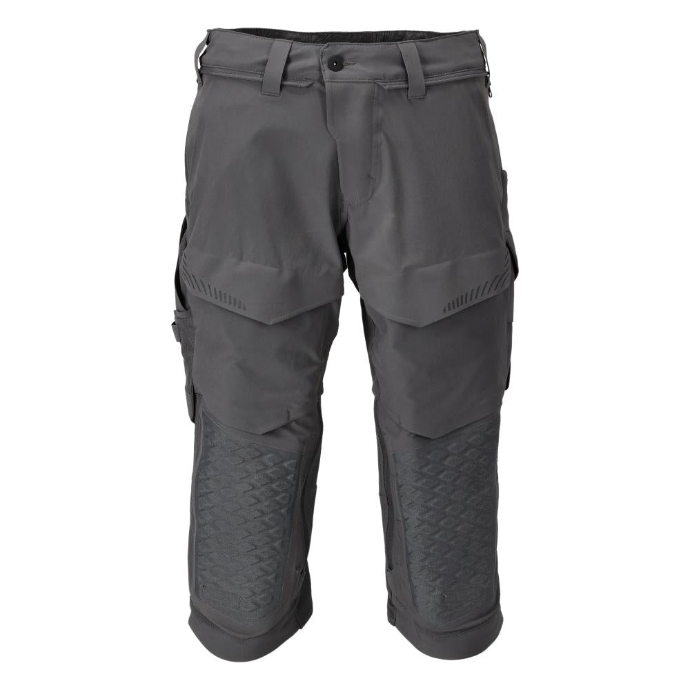 Dreiviertel-Hose, Knietaschen, Stretch Handwerker-Dreiviertel-Hose, Anthrazitgrau