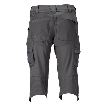 Dreiviertel-Hose, Knietaschen, Stretch Handwerker-Dreiviertel-Hose, Anthrazitgrau
