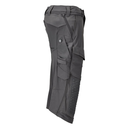 Dreiviertel-Hose, Knietaschen, Stretch Handwerker-Dreiviertel-Hose, Anthrazitgrau