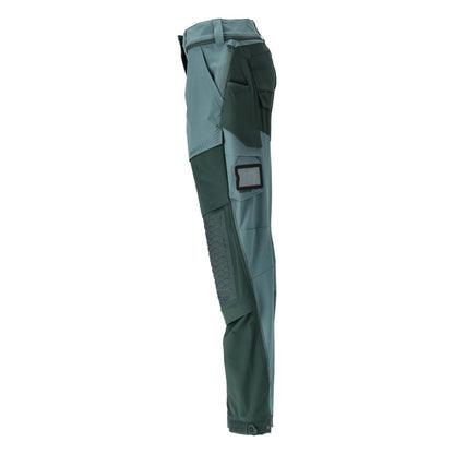Hose mit Knietaschen, Damen Hose, helles waldgrün/waldgrün