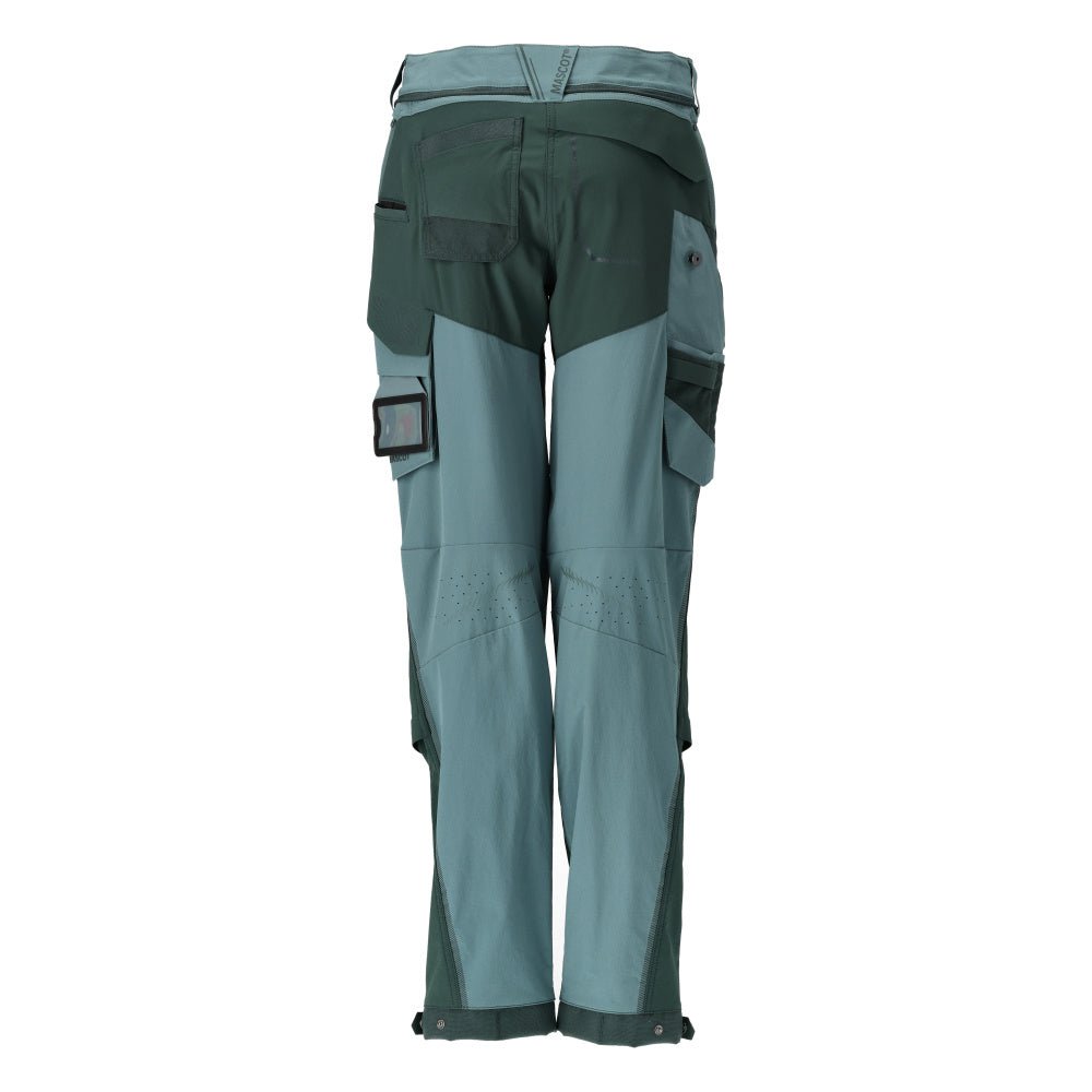Hose mit Knietaschen, Damen Hose, helles waldgrün/waldgrün