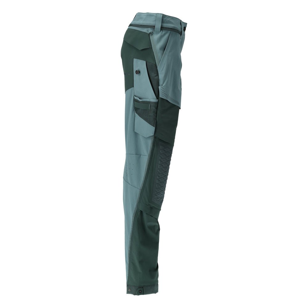 Hose mit Knietaschen, Damen Hose, helles waldgrün/waldgrün