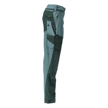 Hose mit Knietaschen, Damen Hose, helles waldgrün/waldgrün