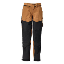 Hose mit Knietaschen, Damen Hose, nussbraun/schwarz