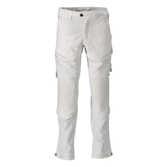 Hose, Knietaschen, Stretch, leicht Hose, weiss