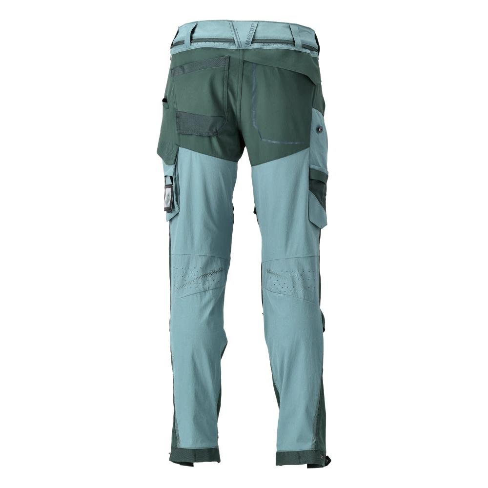 Hose, Knietaschen, Stretch, leicht Hose, helles waldgrün/waldgrün