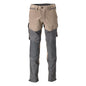 Hose, Knietaschen, Stretch, leicht Hose, dunkles sandbeige/anthrazitgrau