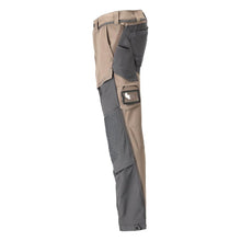 Hose, Knietaschen, Stretch, leicht Hose, dunkles sandbeige/anthrazitgrau