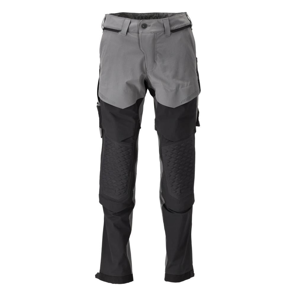 Hose, Knietaschen, Stretch, leicht Hose, anthrazitgrau/schwarz