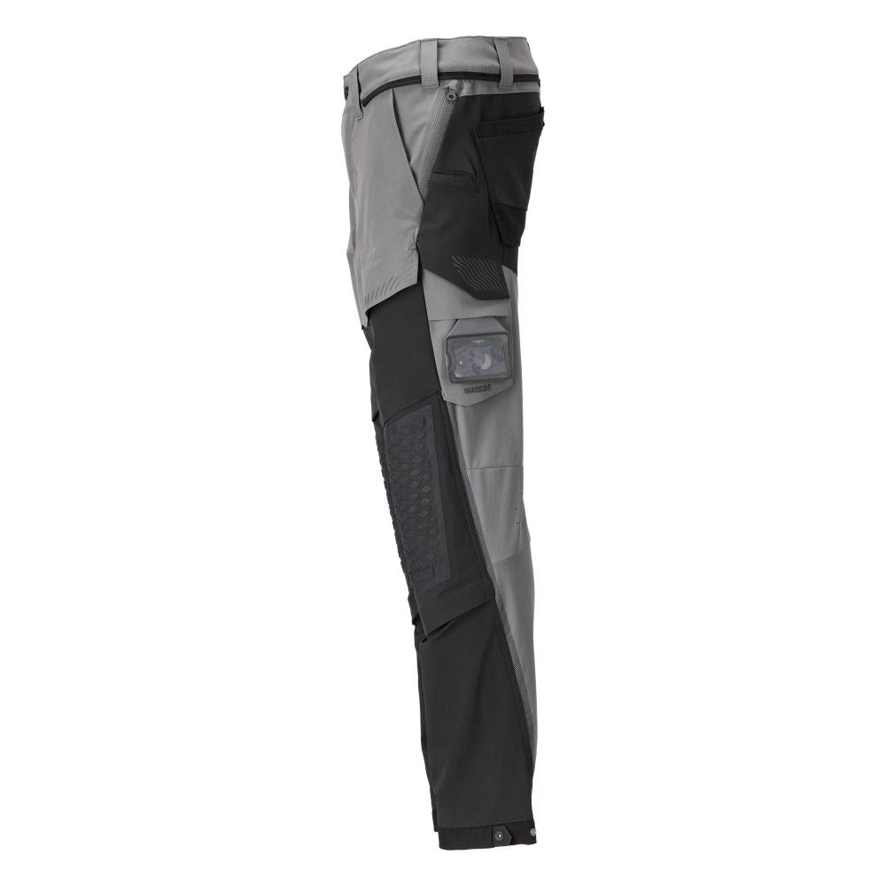 Hose, Knietaschen, Stretch, leicht Hose, anthrazitgrau/schwarz