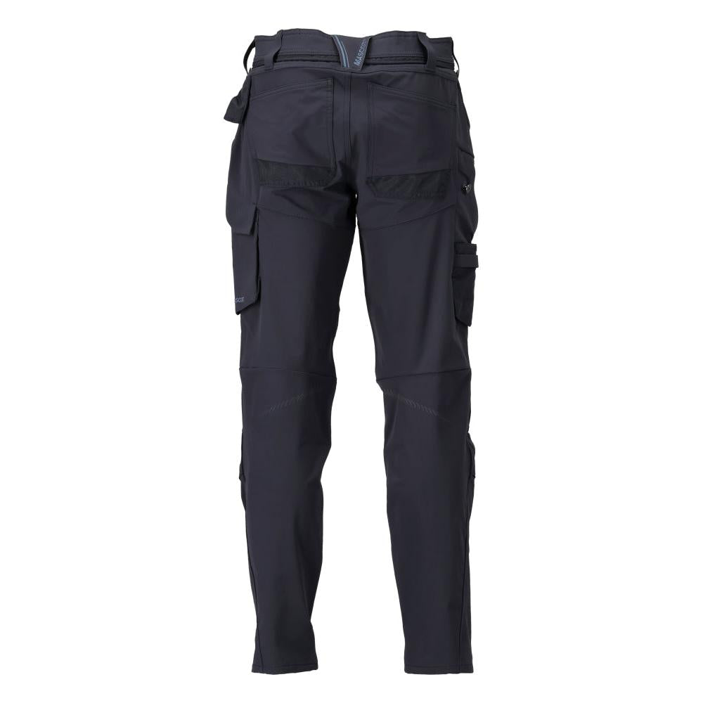 Pants with knee pockets, ULTIMATE STRETCH pants, black-blue