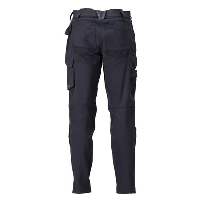 Pants with knee pockets, ULTIMATE STRETCH pants, black-blue