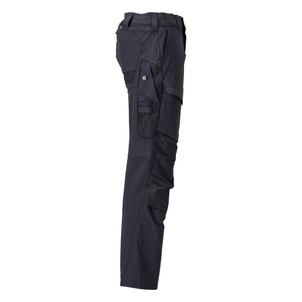 Pants with knee pockets, ULTIMATE STRETCH pants, black-blue