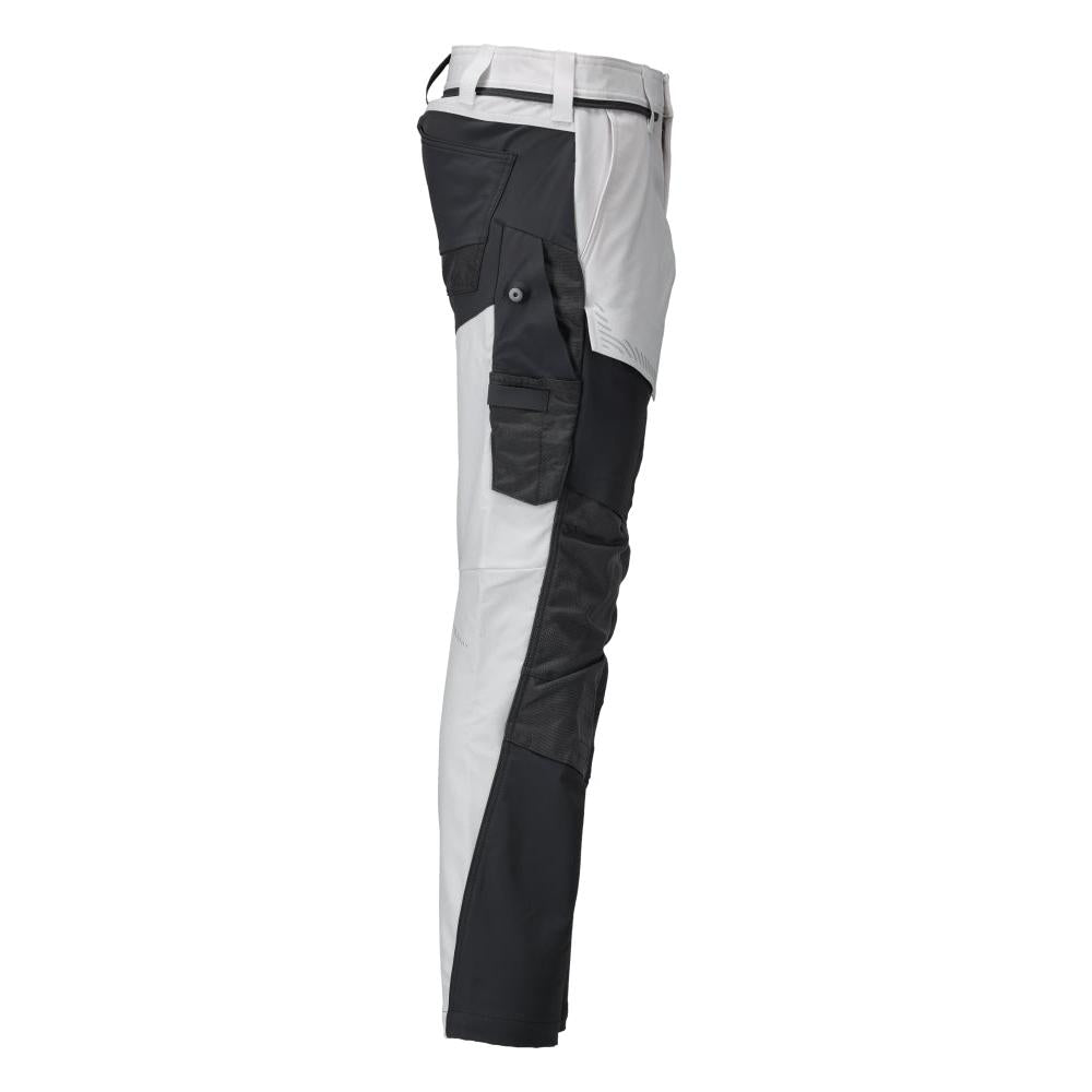 Hose mit Knietaschen, ULTIMATE STRETCH Hose, weiss/Anthrazitgrau