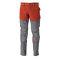 Hose mit Knietaschen, ULTIMATE STRETCH Hose, herbstrot/anthrazitgrau