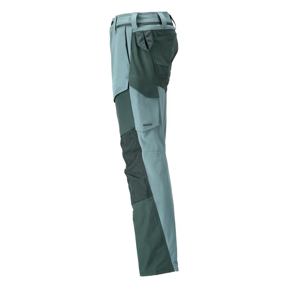 Hose mit Knietaschen, ULTIMATE STRETCH Hose, helles waldgrün/waldgrün