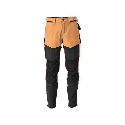 Hose mit Knietaschen, ULTIMATE STRETCH Hose, nussbraun/schwarz