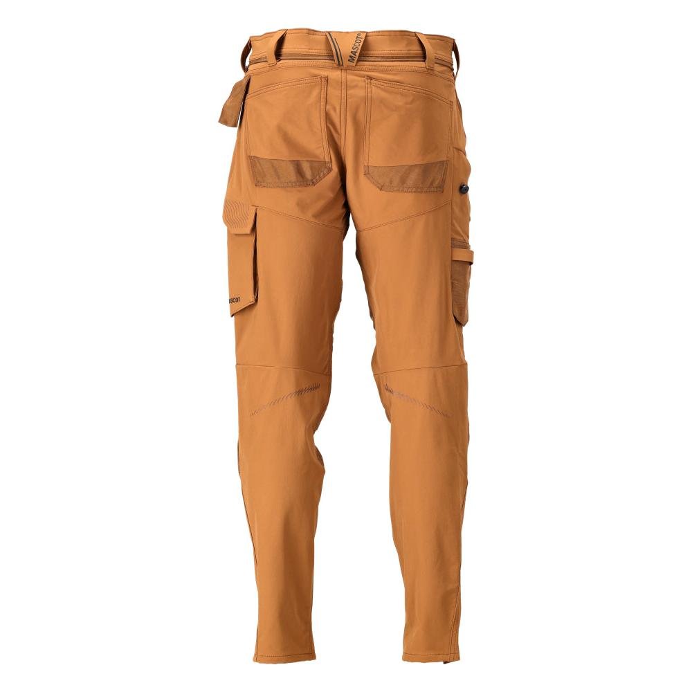 Pants with knee pockets, ULTIMATE STRETCH pants, nut brown