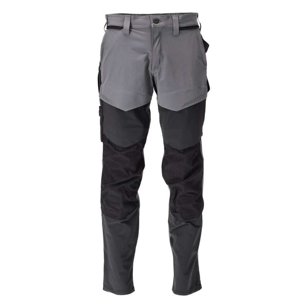 Trousers with knee pockets, ULTIMATE STRETCH trousers, anthracite grey/black