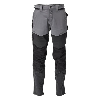 Trousers with knee pockets, ULTIMATE STRETCH trousers, anthracite grey/black