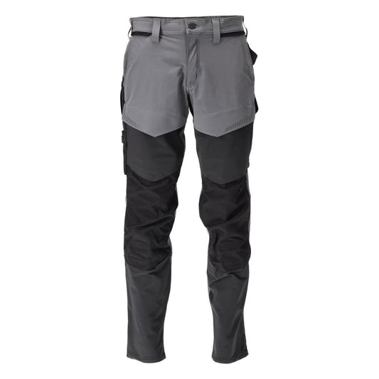 Hose mit Knietaschen, ULTIMATE STRETCH Hose, anthrazitgrau/schwarz