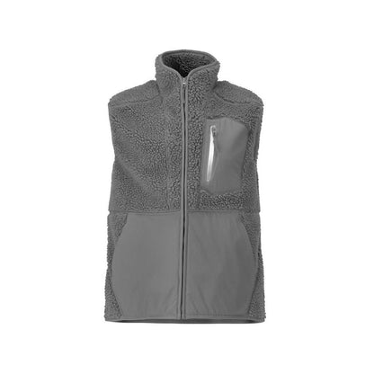 Fiber fur vest with zipper thermal vest