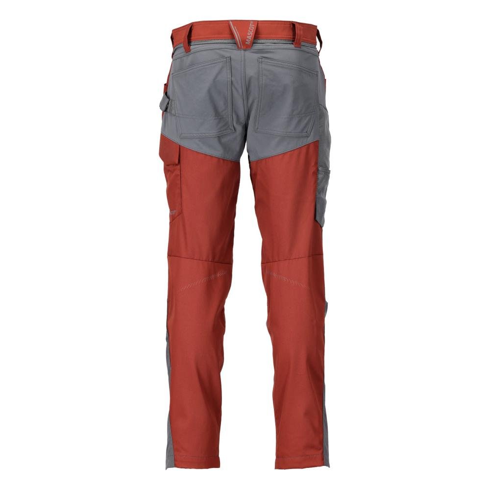 Hose mit Knietaschen Hose, herbstrot/anthrazitgrau