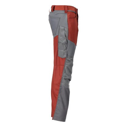 Hose mit Knietaschen Hose, herbstrot/anthrazitgrau