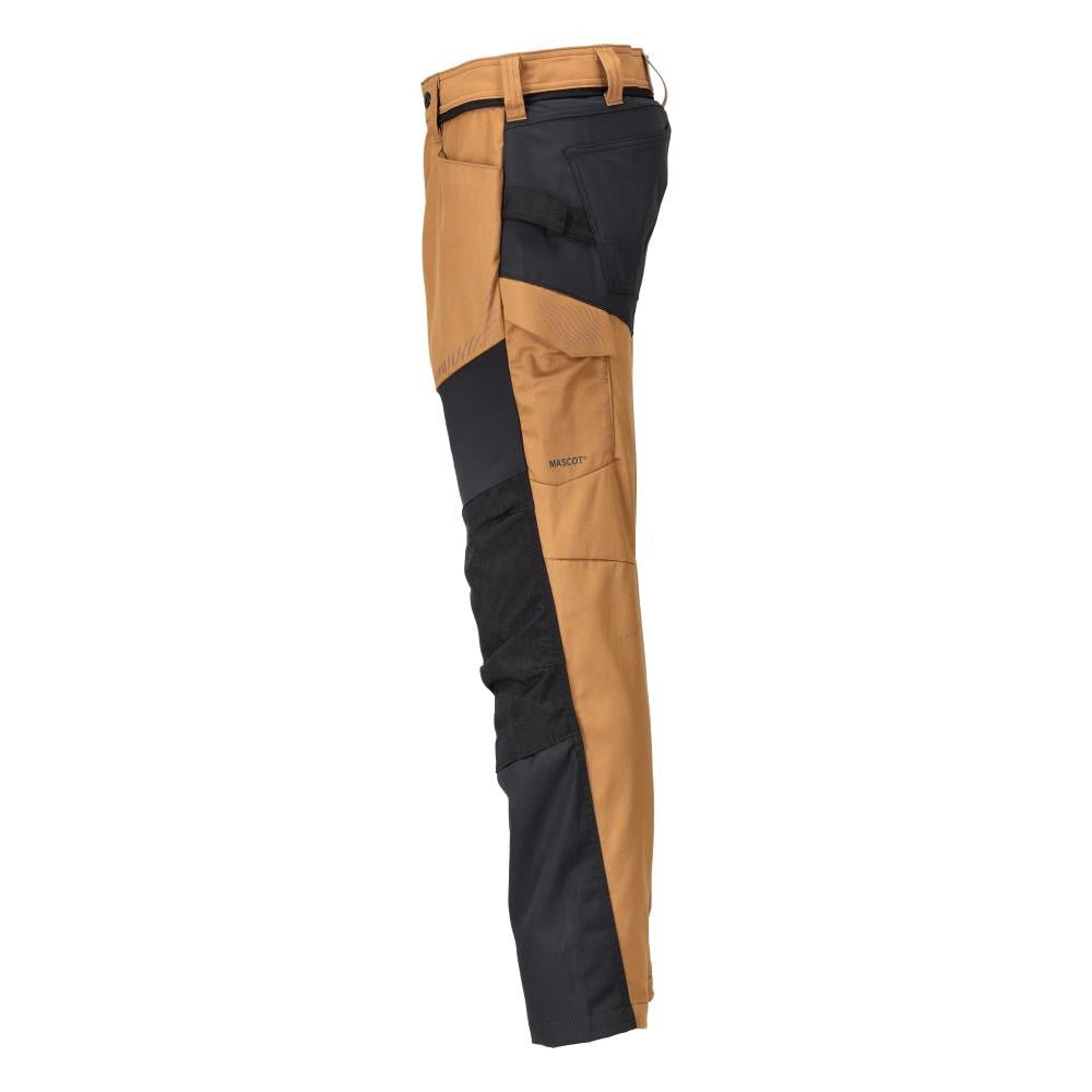 Hose mit Knietaschen Hose, nussbraun/schwarz
