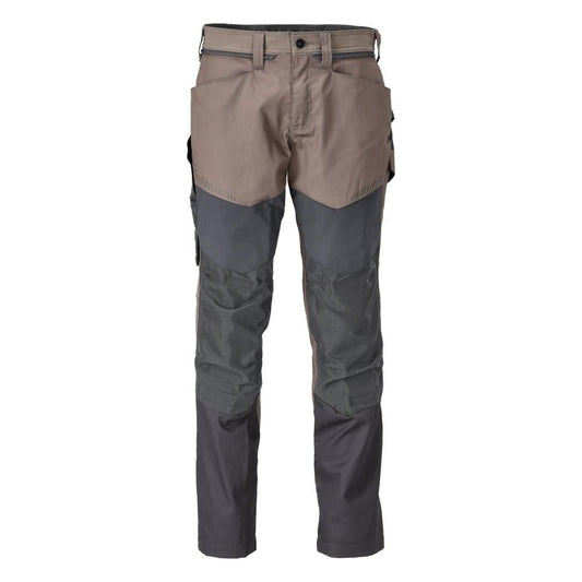 Hose mit Knietaschen Hose, dunkles sandbeige/anthrazitgrau