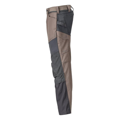 Hose mit Knietaschen Hose, dunkles sandbeige/anthrazitgrau