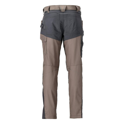 Hose mit Knietaschen Hose, dunkles sandbeige/anthrazitgrau