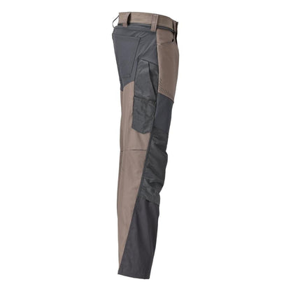 Hose mit Knietaschen Hose, dunkles sandbeige/anthrazitgrau