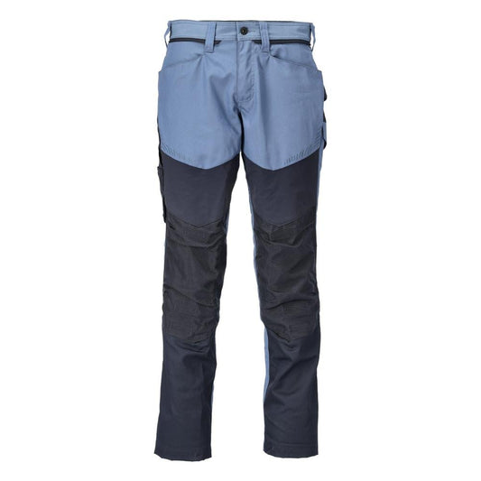 Hose mit Knietaschen Hose, steinblau/schwarzblau
