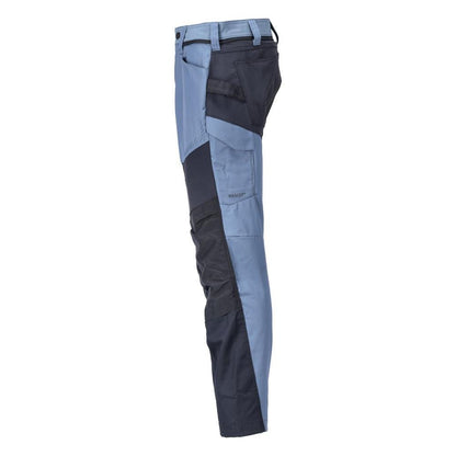 Hose mit Knietaschen Hose, steinblau/schwarzblau
