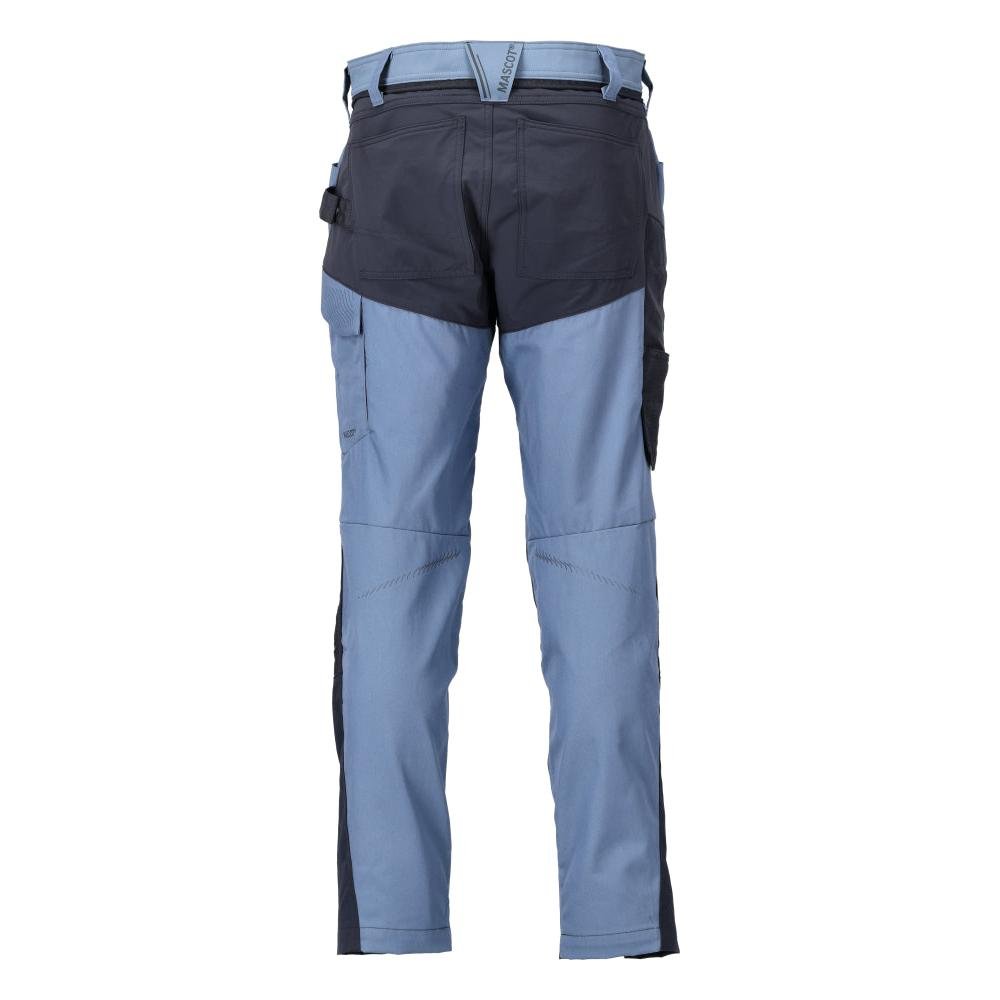 Hose mit Knietaschen Hose, steinblau/schwarzblau