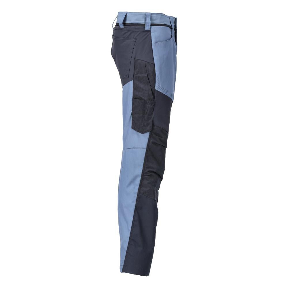 Hose mit Knietaschen Hose, steinblau/schwarzblau