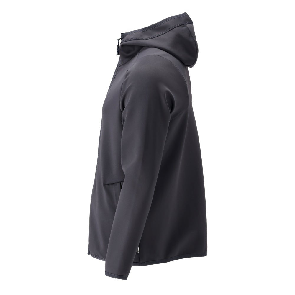 Fleecepullover, Kapuze, Reißverschluss Microfleecejacke, schwarzblau