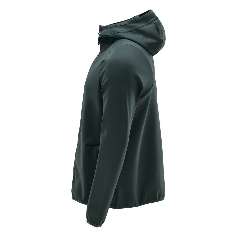 Fleecepullover, Kapuze, Reißverschluss Microfleecejacke, waldgrün