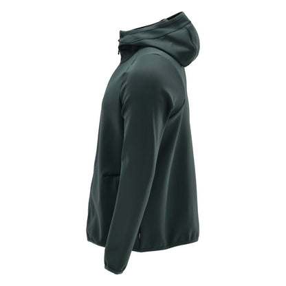 Fleecepullover, Kapuze, Reißverschluss Microfleecejacke, waldgrün