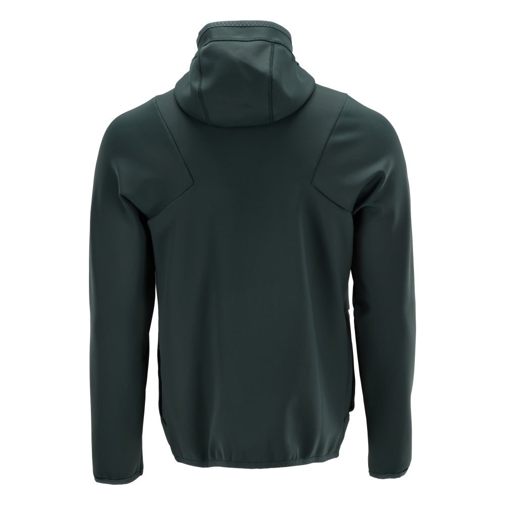 Fleecepullover, Kapuze, Reißverschluss Microfleecejacke, waldgrün