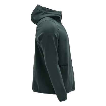 Fleecepullover, Kapuze, Reißverschluss Microfleecejacke, waldgrün