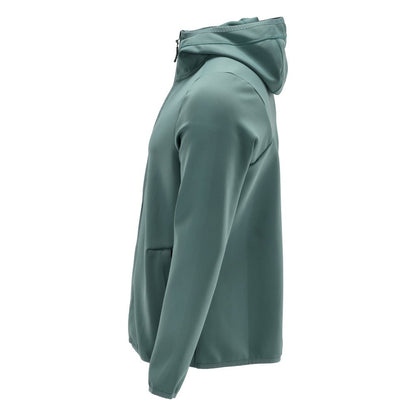 Fleecepullover, Kapuze, Reißverschluss Microfleecejacke, helles Waldgrün