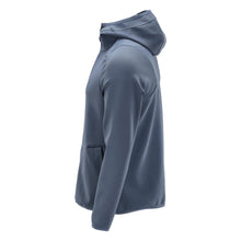 Fleece sweater, hood, zipper microfleece jacket, stone blue