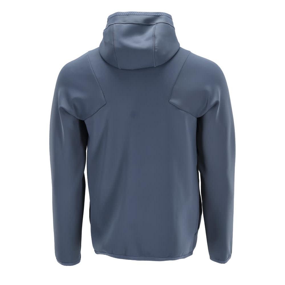 Fleecepullover, Kapuze, Reißverschluss Microfleecejacke, steinblau
