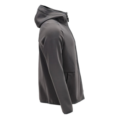 Fleecepullover, Kapuze, Reißverschluss Microfleecejacke, Anthrazitgrau