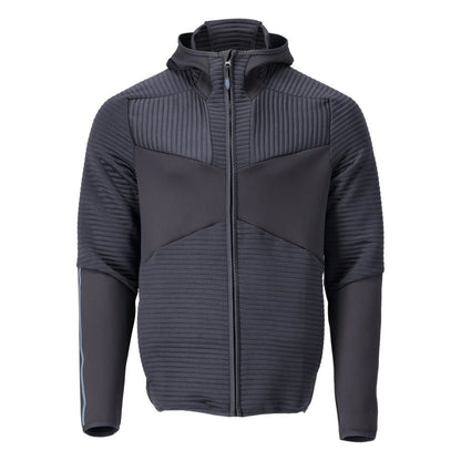Fleecepullover, Kapuze, Reißverschluss Microfleecejacke, schwarzblau